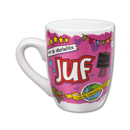 Mok Juf Super 12cm van Paper Dreams koop je bij Partywinkel