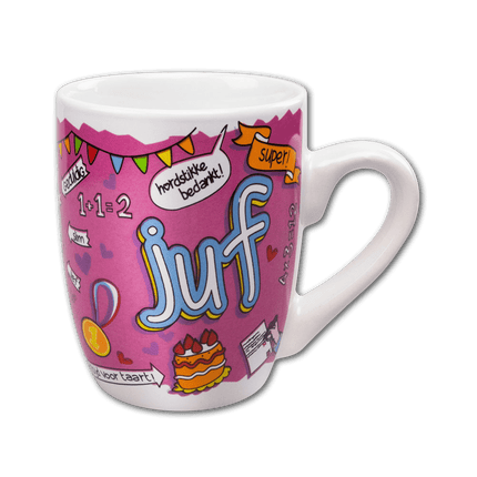 Mok Juf Super 12cm van Paper Dreams koop je bij Partywinkel