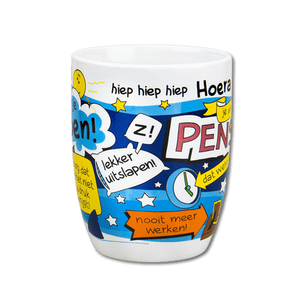 Mok Pensioen 12cm van Paper Dreams koop je bij Partywinkel