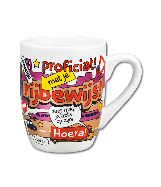 Mok Rijbewijs 12cm van Paper Dreams koop je bij Partywinkel