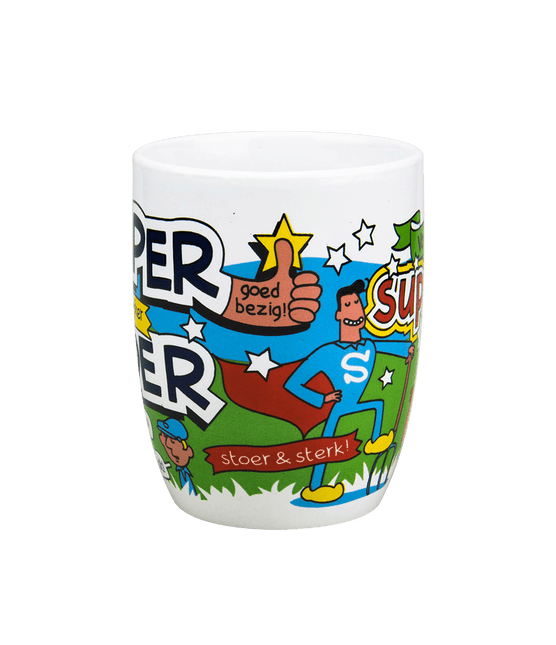 Mok Superboer 12cm van Paper Dreams koop je bij Partywinkel
