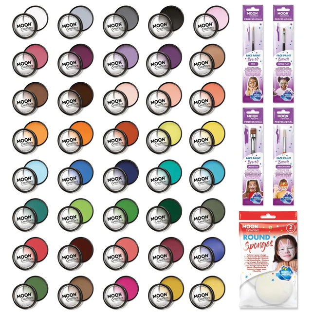 Moon Creations Pro Face Paint Cake Pots Army Green 36g van Moon Creations koop je bij Partywinkel
