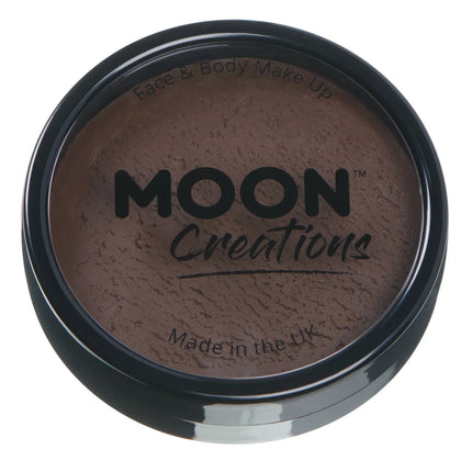 Moon Creations Pro Face Paint Cake Pots Dark Brown 36g van Moon Creations koop je bij Partywinkel
