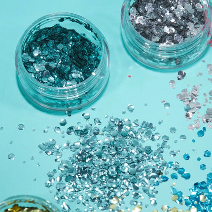 Moon Glitter Bio Chunky Glitter Turquoise 3g van Moon Creations koop je bij Partywinkel