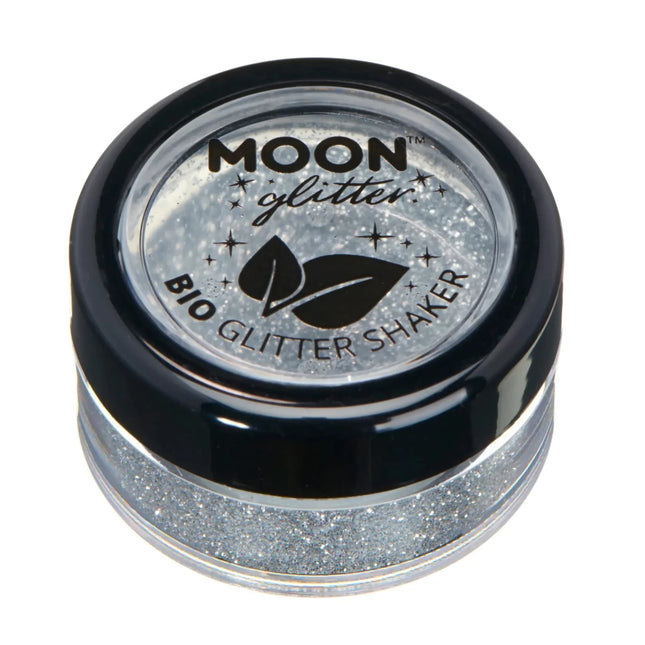 Moon Glitter Bio Glitter Shakers Silver 5g van Moon Creations koop je bij Partywinkel