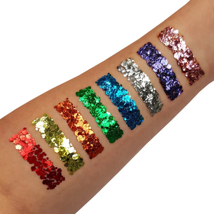 Moon Glitter Classic Chunky Glitter Gel Silver 12ml van Moon Creations koop je bij Partywinkel