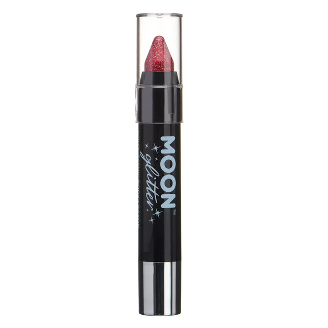 Moon Glitter Holographic Body Crayons Red 3.2g van Moon Creations koop je bij Partywinkel