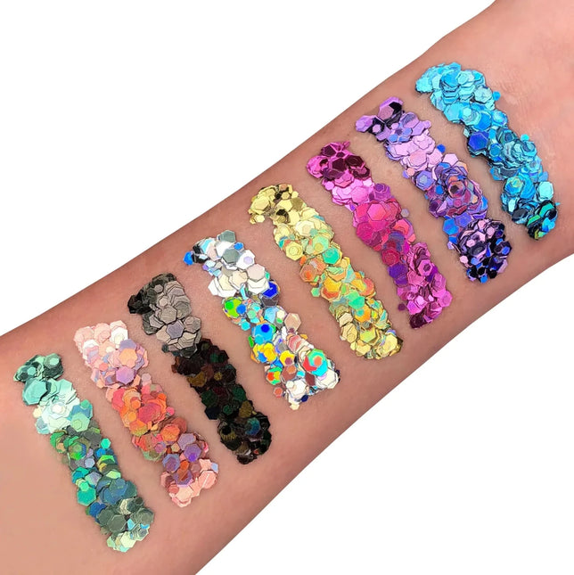 Moon Glitter Holographic Chunky Glitter Black 3g van Moon Creations koop je bij Partywinkel