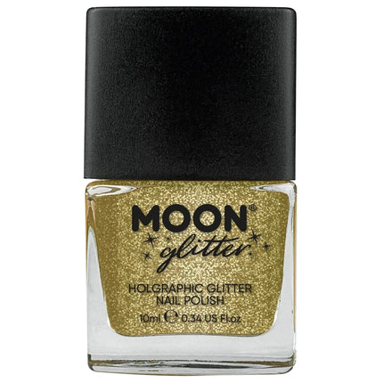 Moon Glitter Holographic Nail Polish Gold 14ml van Moon Creations koop je bij Partywinkel