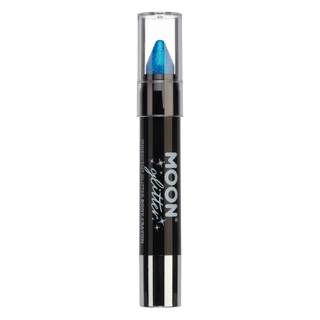 Moon Glitter Iridescent Body Crayons Blue 3.2g van Moon Creations koop je bij Partywinkel