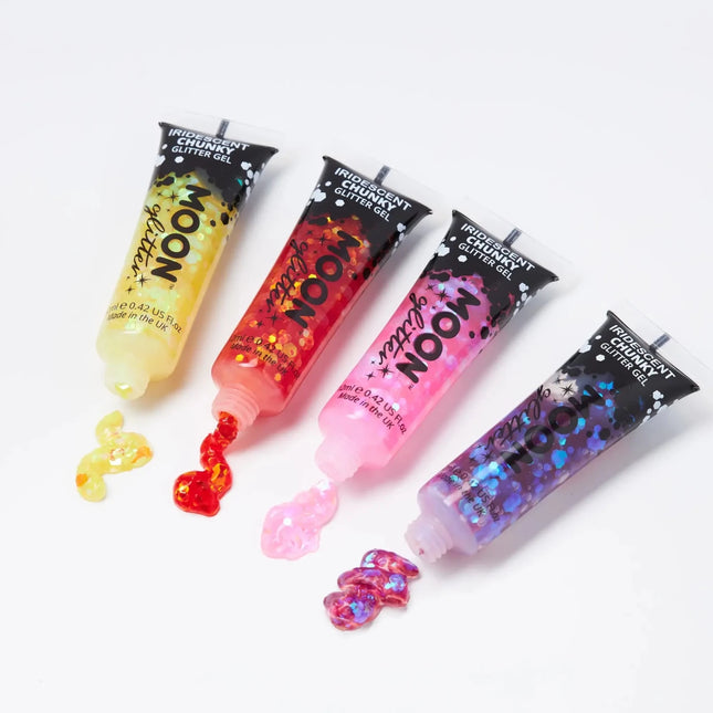 Moon Glitter Iridescent Chunky Glitter Gel Cherry 12ml van Moon Creations koop je bij Partywinkel