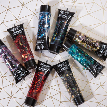 Moon Glitter Mystic Chunky Glitter Gel Valentines 12ml van Moon Creations koop je bij Partywinkel