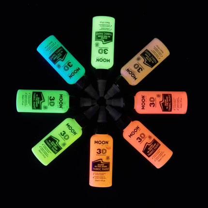 Moon Glow Glow in the Dark Fabric Paint Pink 30ml van Moon Creations koop je bij Partywinkel