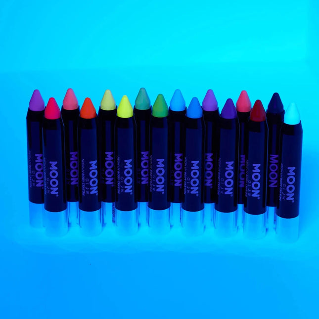 Moon Glow Intense Neon UV Body Crayons Intense Purple 3.2g van Moon Creations koop je bij Partywinkel