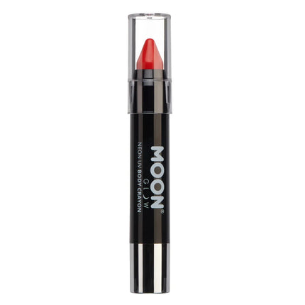 Moon Glow Intense Neon UV Body Crayons Intense Red 3.2g van Moon Creations koop je bij Partywinkel