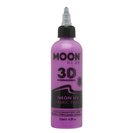 Moon Glow Neon UV Fabric Paint 125ml Intense Purple 125ml van Moon Creations koop je bij Partywinkel