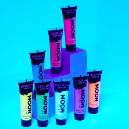 Moon Glow Neon UV Hair Gel Intense Orange 20ml van Moon Creations koop je bij Partywinkel
