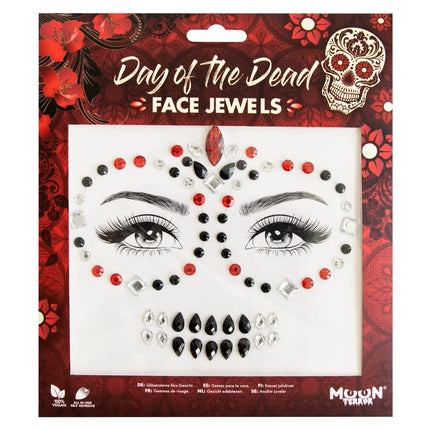 Moon Terror Halloween Face Jewels Day of the Dead van Moon Creations koop je bij Partywinkel