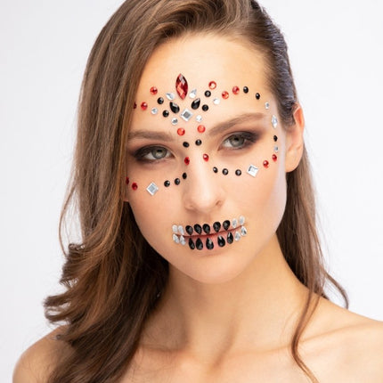 Moon Terror Halloween Face Jewels Day of the Dead van Moon Creations koop je bij Partywinkel