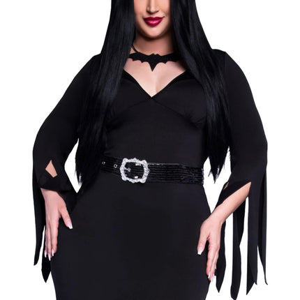 Morticia Jurk Zwart Dames Immortal Beauty Leg Avenue van Leg Avenue koop je bij Partywinkel