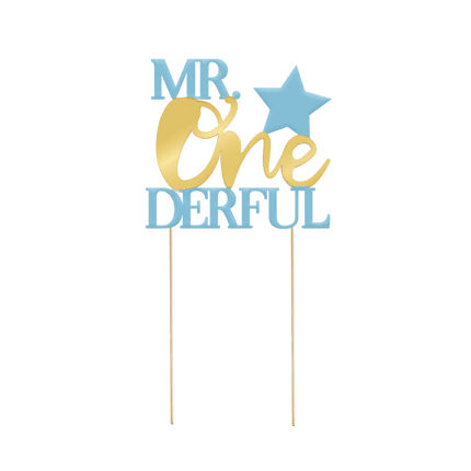 Mr. Wonderful Taarttopper van Paper Dreams koop je bij Partywinkel