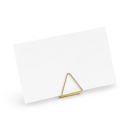 Naamkaarthouders Triangle Goud 2,3cm 10st van Partydeco koop je bij Partywinkel