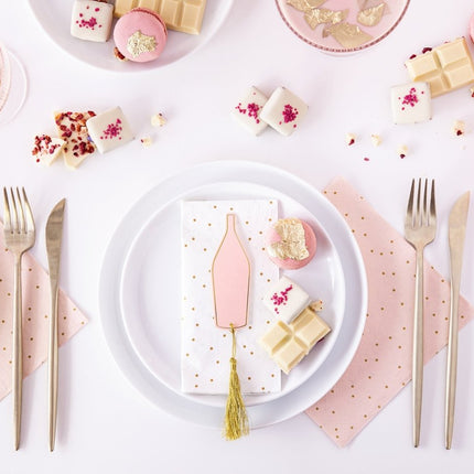 Naamkaartjes Flesje 16cm 6st van Partydeco koop je bij Partywinkel