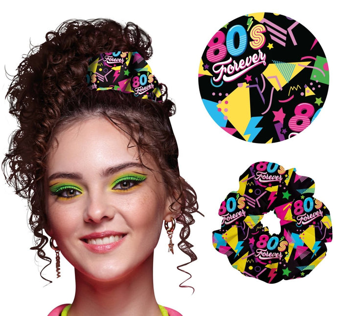 Neon 80S Scrunchie van Fiestas Guirca koop je bij Partywinkel