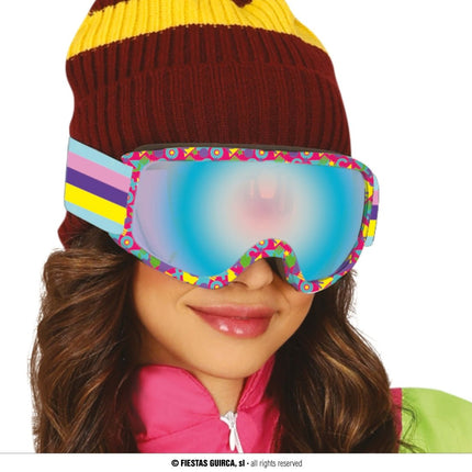 Neon 80S Skibril Blauw Paars van Fiestas Guirca koop je bij Partywinkel