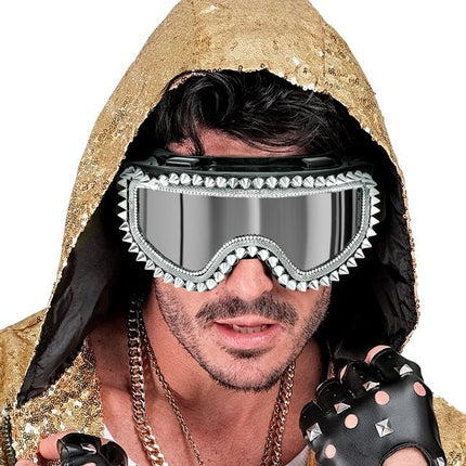 Neon 80S Skibril Zilver van Widmann koop je bij Partywinkel