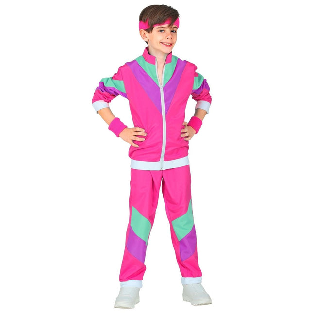 Neon 80S Trainingspak Fout Roze Kind van Widmann koop je bij Partywinkel