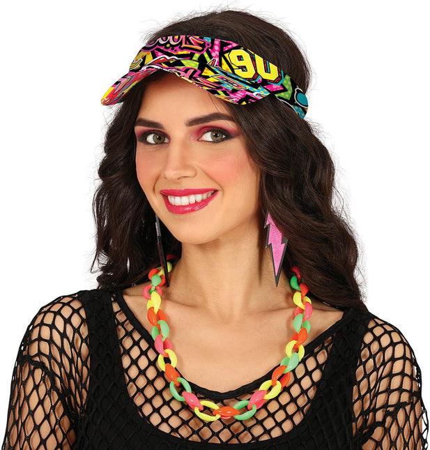 Neon 80S Zonneklep van Fiestas Guirca koop je bij Partywinkel