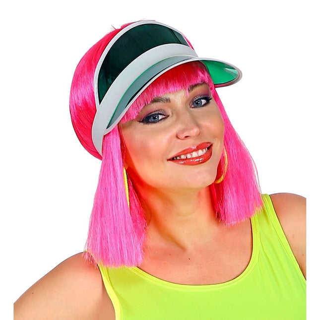 Neon 80S Zonneklep Groen van Widmann koop je bij Partywinkel