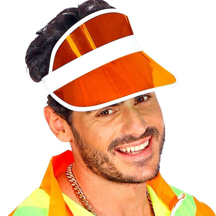 Neon 80S Zonneklep Oranje van Widmann koop je bij Partywinkel