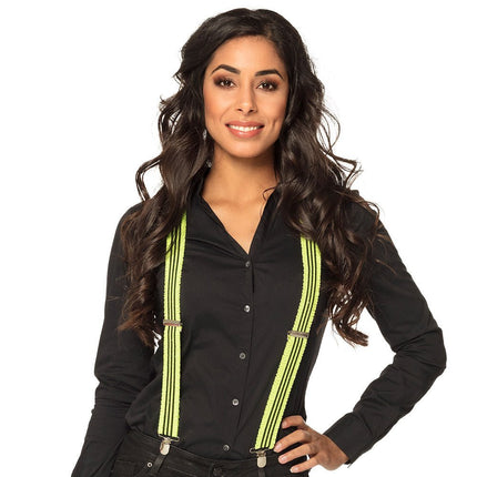 Neon Geel Bretels Ruches van Boland koop je bij Partywinkel