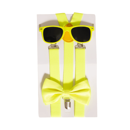 Neon Gele Accessoireset 3 delig van Partychimp koop je bij Partywinkel