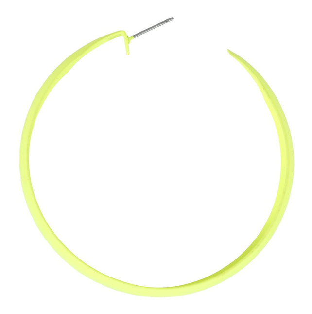 Neon Gele Oorbellen Hoepel van Fiestas Guirca koop je bij Partywinkel