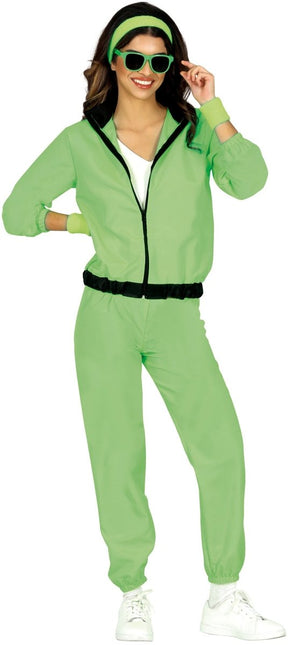 Neon Groene Trainingspak Fout Dames 2 delig van Fiestas Guirca koop je bij Partywinkel