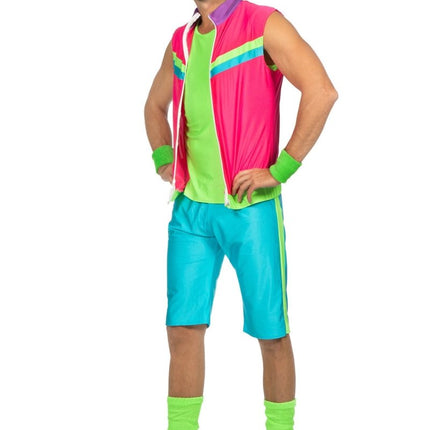 Neon Kostuum Heren Aerobic 3 delig van Wilbers & Wilbers koop je bij Partywinkel