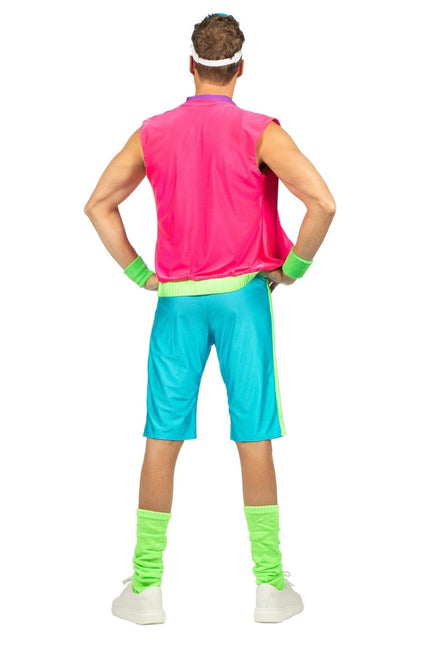 Neon Kostuum Heren Aerobic 3 delig van Wilbers & Wilbers koop je bij Partywinkel