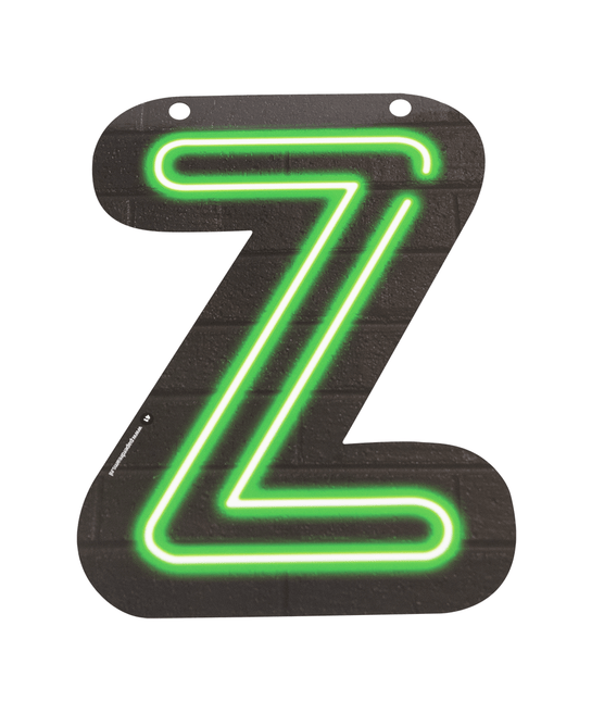 Neon Letter Z 24cm van Paper Dreams koop je bij Partywinkel