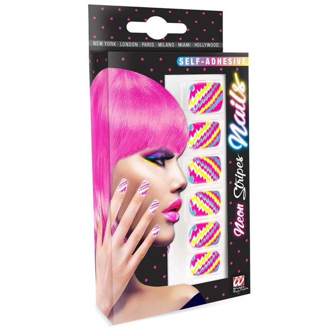 Neon Roze Nepnagels van Widmann koop je bij Partywinkel