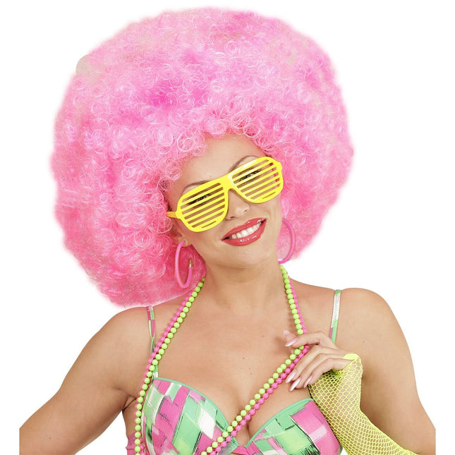 Neon Roze Oorbellen Ringen van Widmann koop je bij Partywinkel