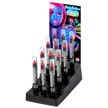 Neon Roze Schmink Potlood Glow In The Dark 3,5ml van Widmann koop je bij Partywinkel