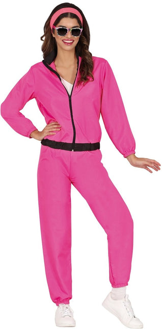 Neon Roze Trainingspak Fout Dames 2 delig van Fiestas Guirca koop je bij Partywinkel
