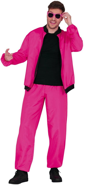 Neon Roze Trainingspak Fout Heren 2 delig van Fiestas Guirca koop je bij Partywinkel