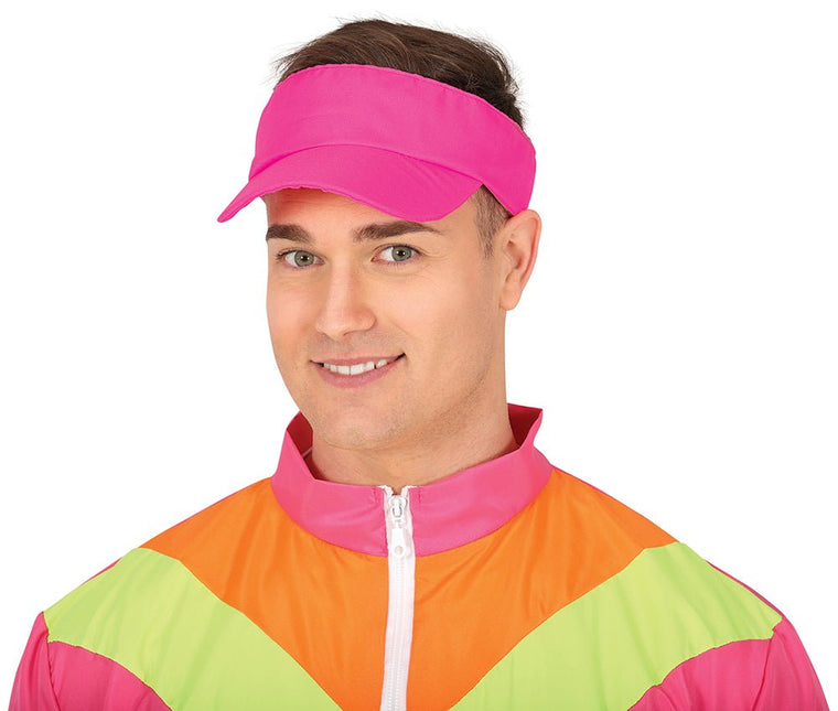 Neon Roze Zonneklep van Fiestas Guirca koop je bij Partywinkel