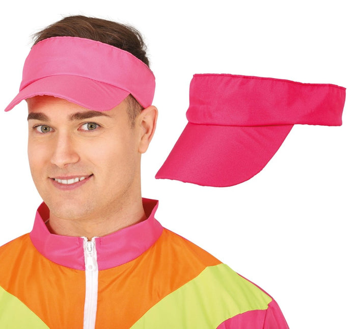 Neon Roze Zonneklep van Fiestas Guirca koop je bij Partywinkel