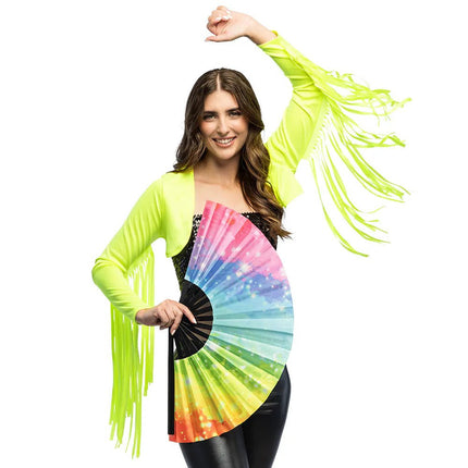 Neon Vest Geel Franjes van Boland koop je bij Partywinkel