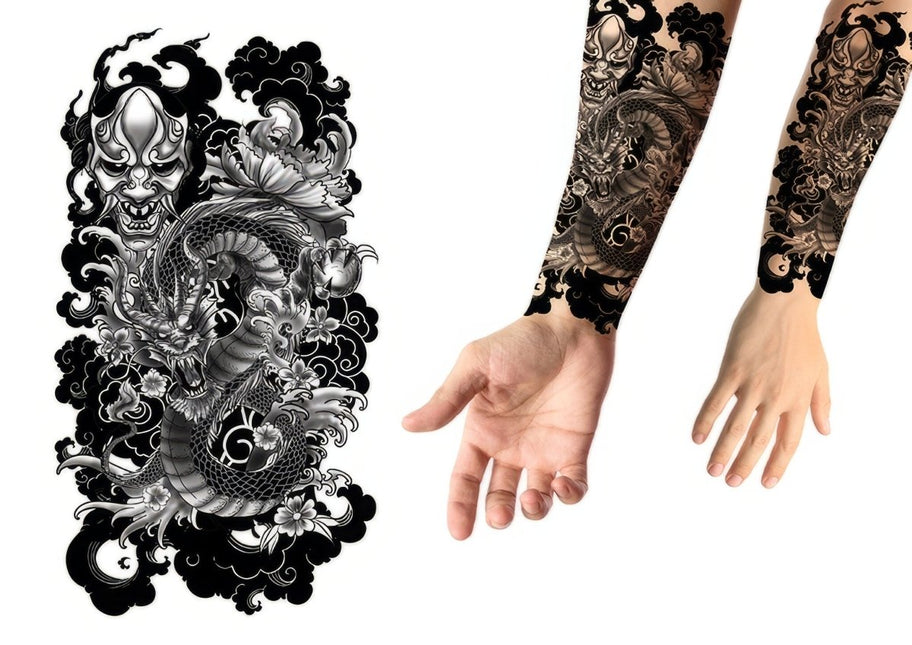 Nep Tattoo Draak 30cm van Fiestas Guirca koop je bij Partywinkel